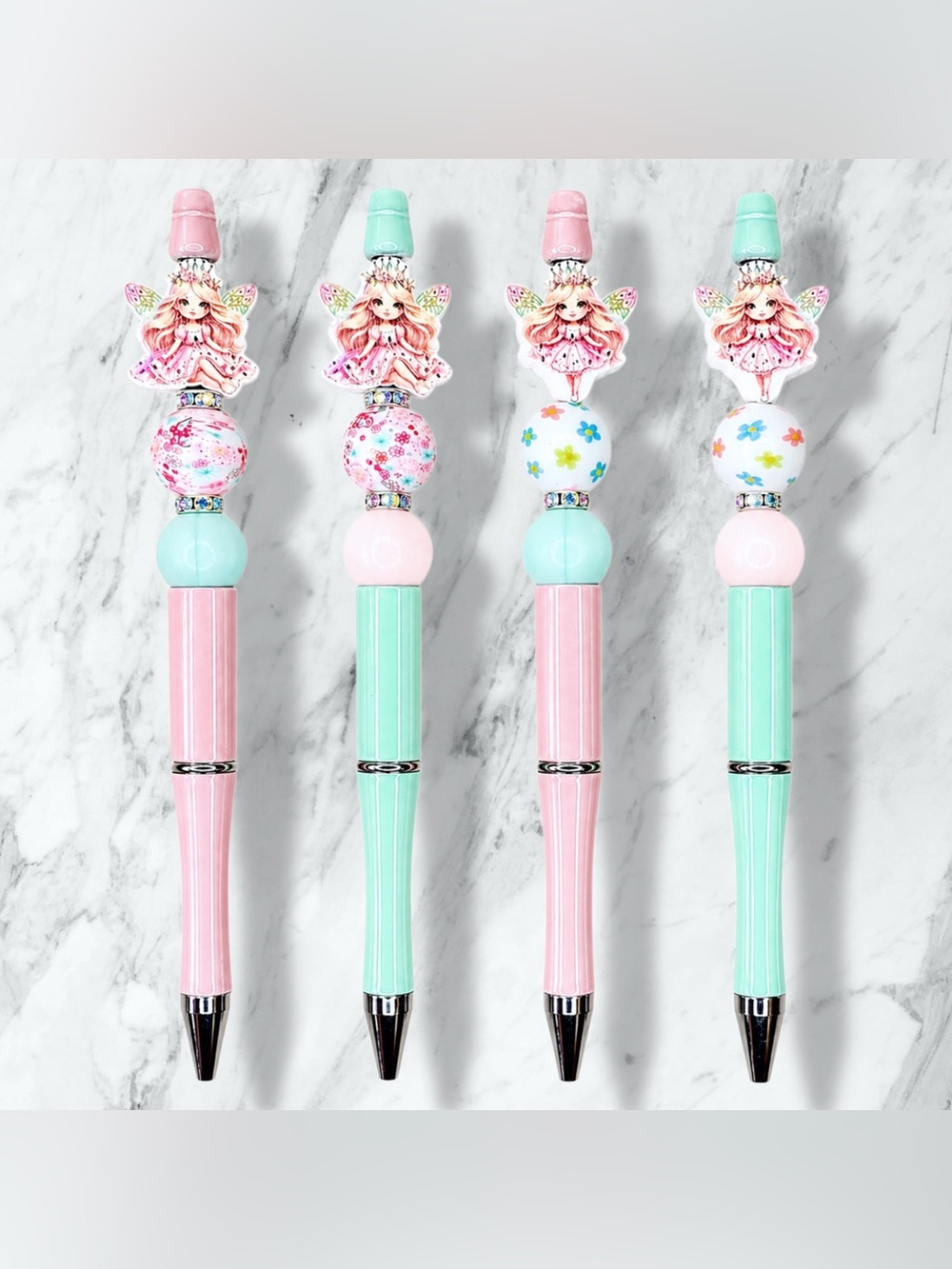 Fairy Pink & Mint Floral Ballpoint Pen’s 🧚🏻‍♀️Pick One🧚🏻‍♀️
